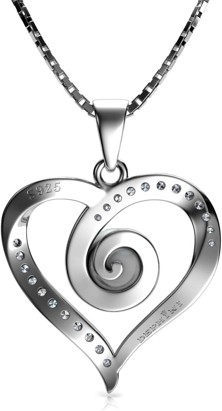 Thumbnail 2 de DEPHINI Doppel Herz Kette aus 925 Silber