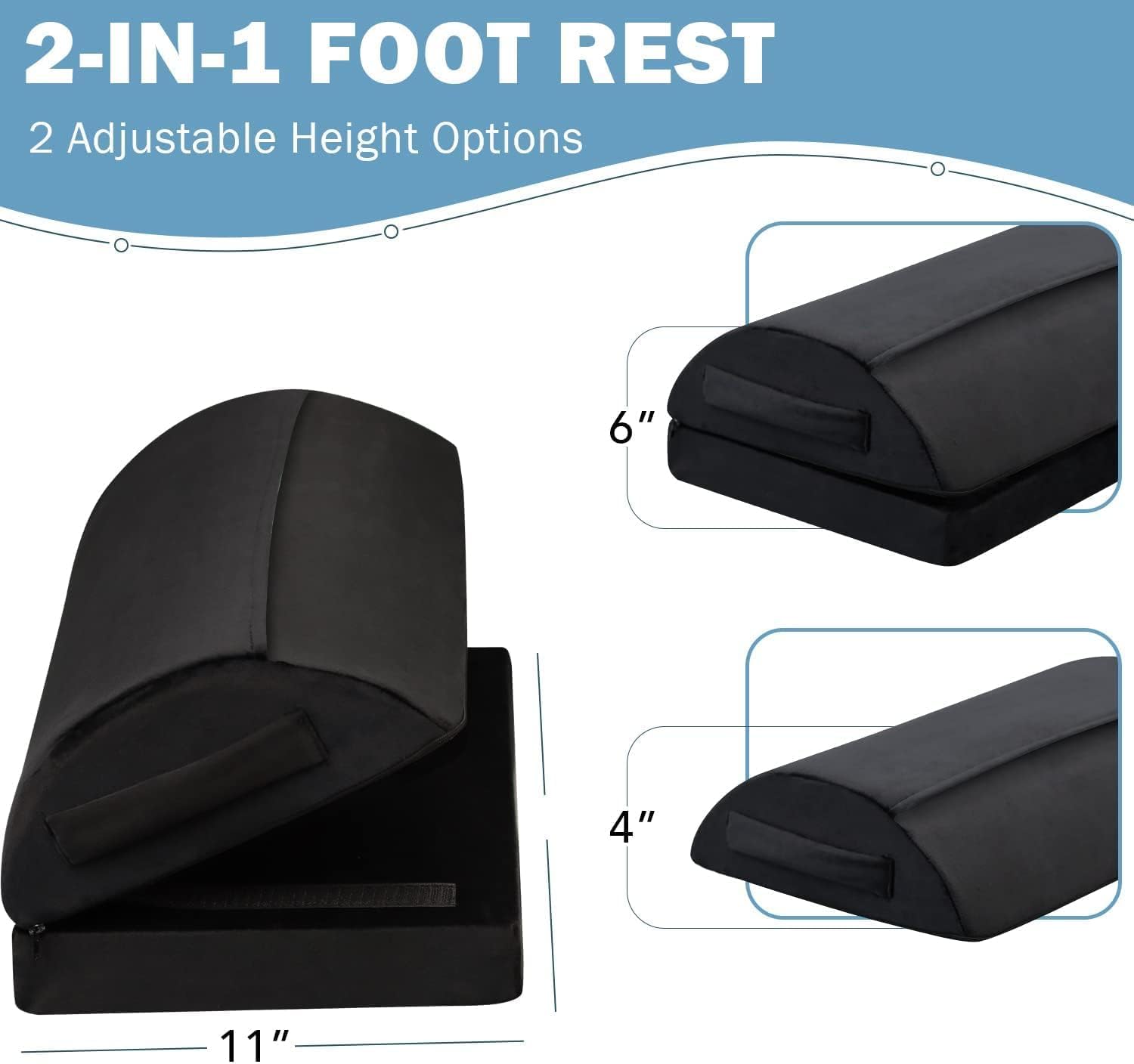 Thumbnail 3 de Adjustable Ergonomic Foot Rest for Under Desk