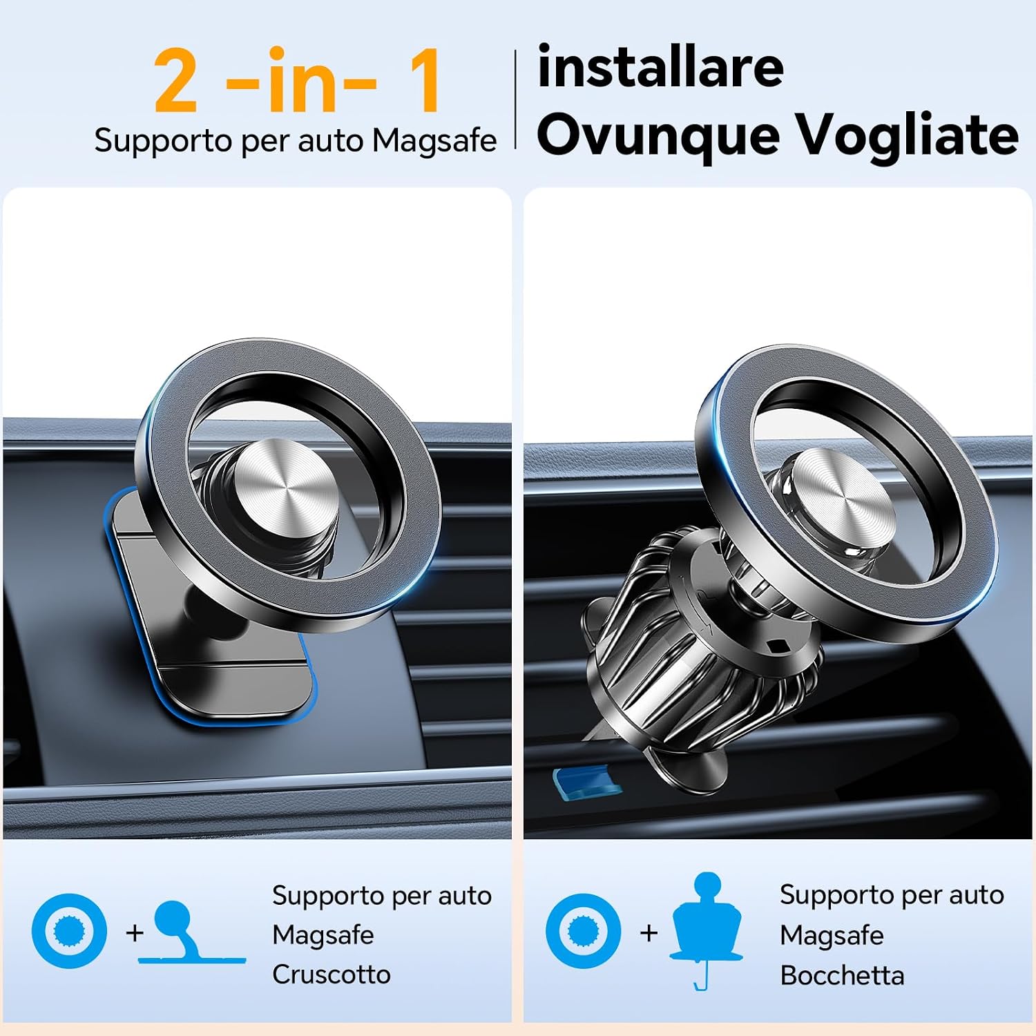 Thumbnail 2 de Coolpow Support Téléphone Voiture Magnétique MagSafe