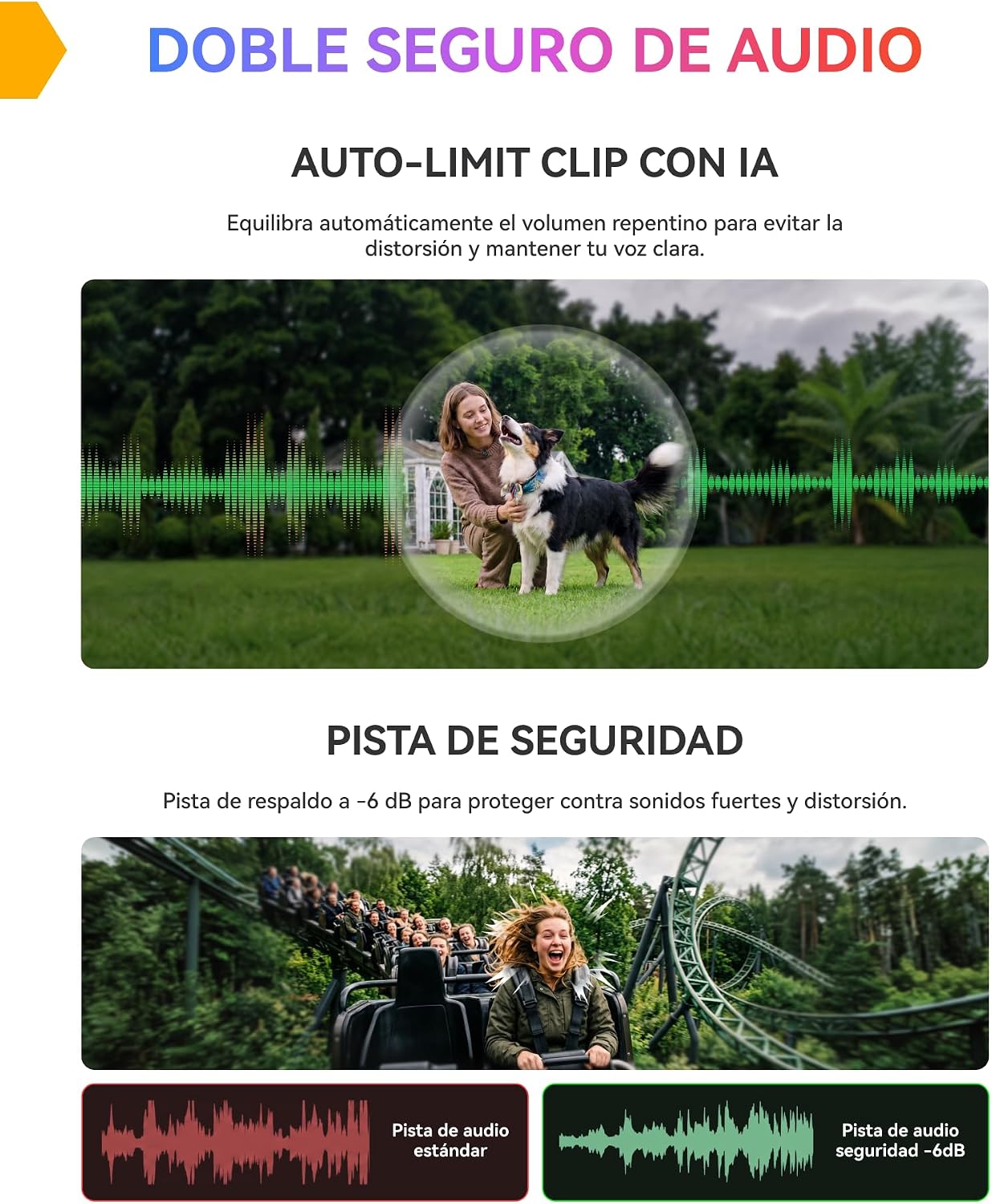 Thumbnail 4 de Hollyland Lark A1 Mini Duo: micrófono inalámbrico de estudio para iPhone 15/16 y Android (2 TX + USB-C RX)