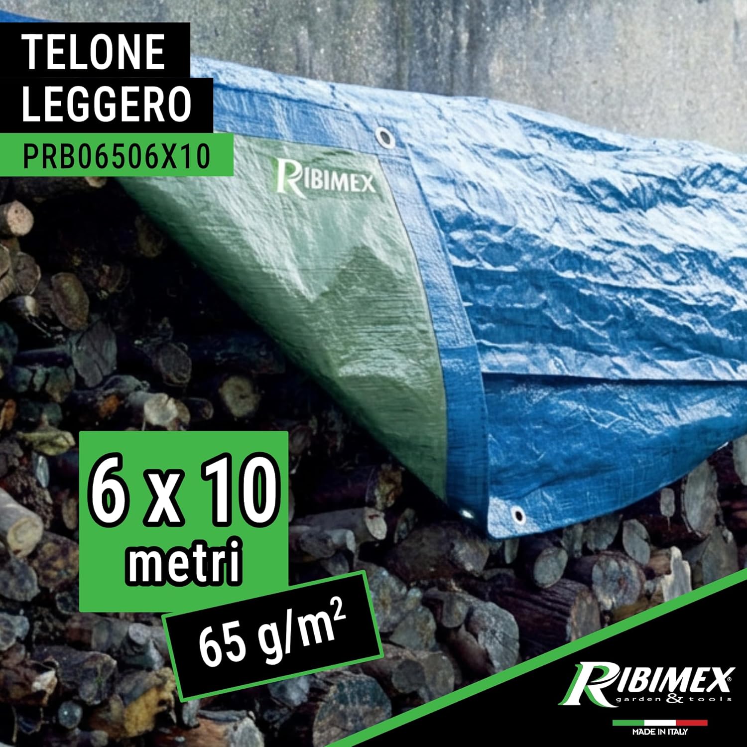 Detalle 2 de Ribimex Telo Protettivo Leggero Impermeabile 6x10 m in Polietilene – PRB06506X10