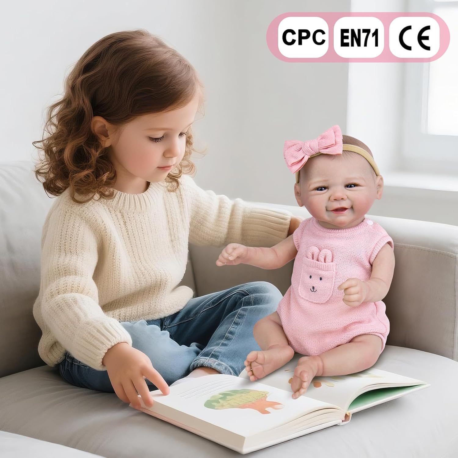 Detalle 2 de Aori Realistic Reborn Baby Dolls (Weighted) — 20-Inch Lifelike Newborn Baby Girl with Flexible Limbs