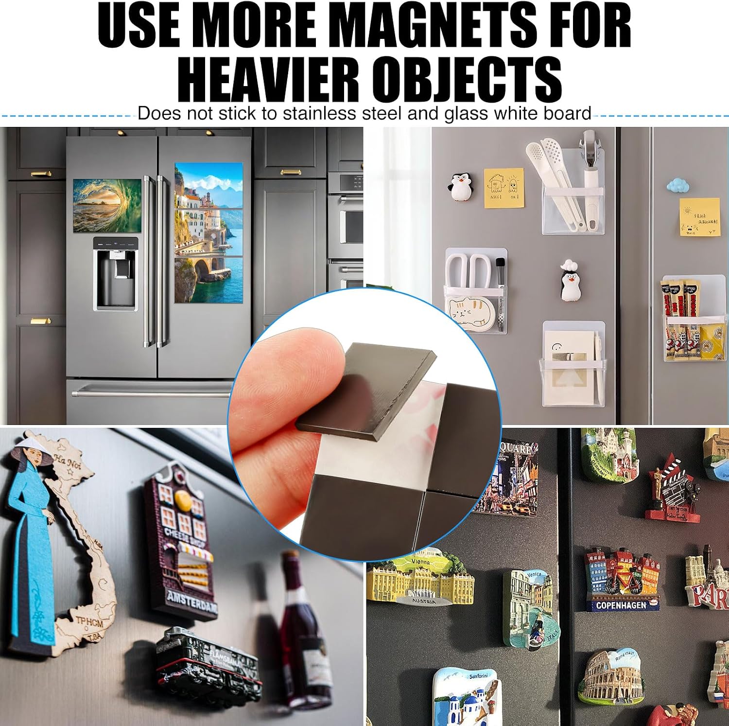Detalle de CHUNNIAO 3/4" 80mil Magnet 144PCS Adhesive Magnetic Squares