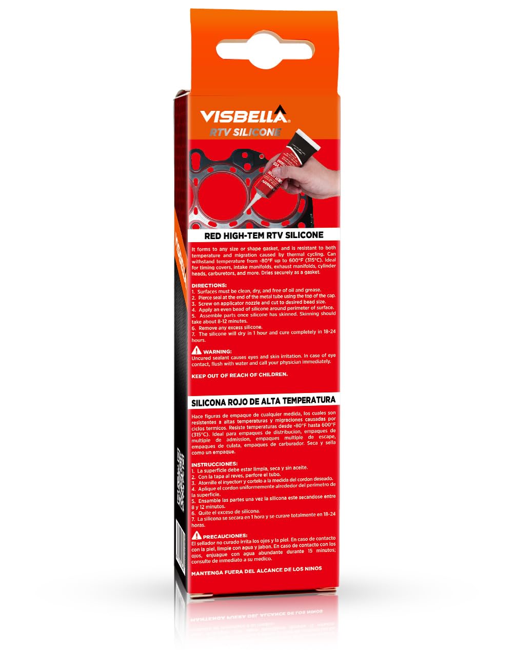 Thumbnail 1 de Visbella Hochtemperatur RTV Dichtung 99 g Rot