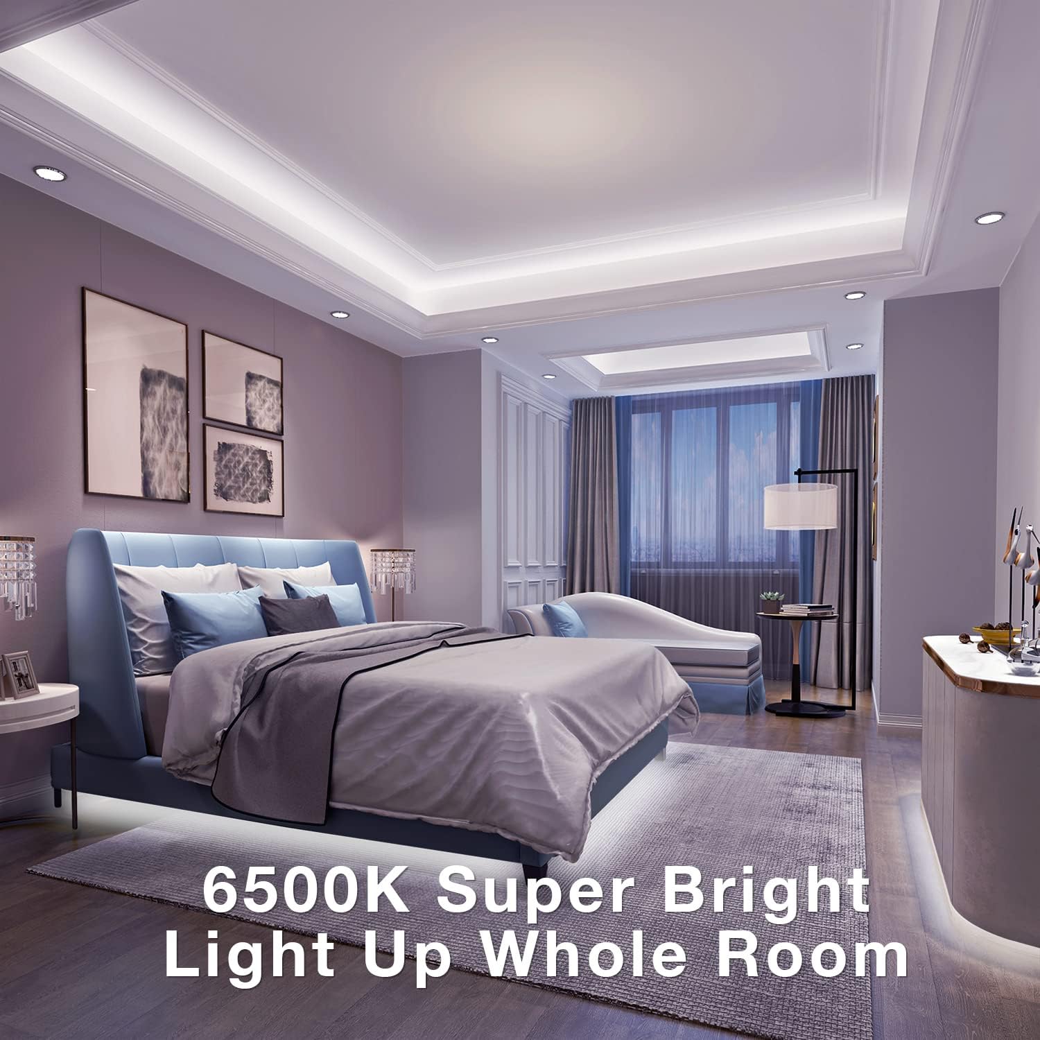Detalle 2 de Dalattin White LED Strip Lights 20ft