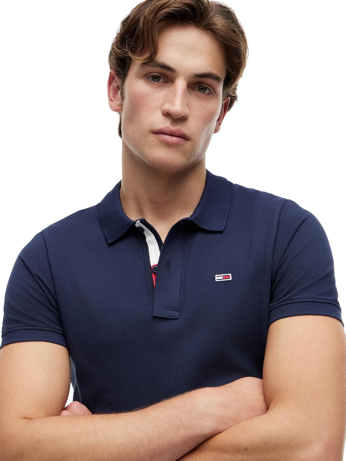 Detalle de Tommy Jeans Herren Poloshirt Kurzarm Slim Fit – zeitloser Klassiker in 100% Baumwolle