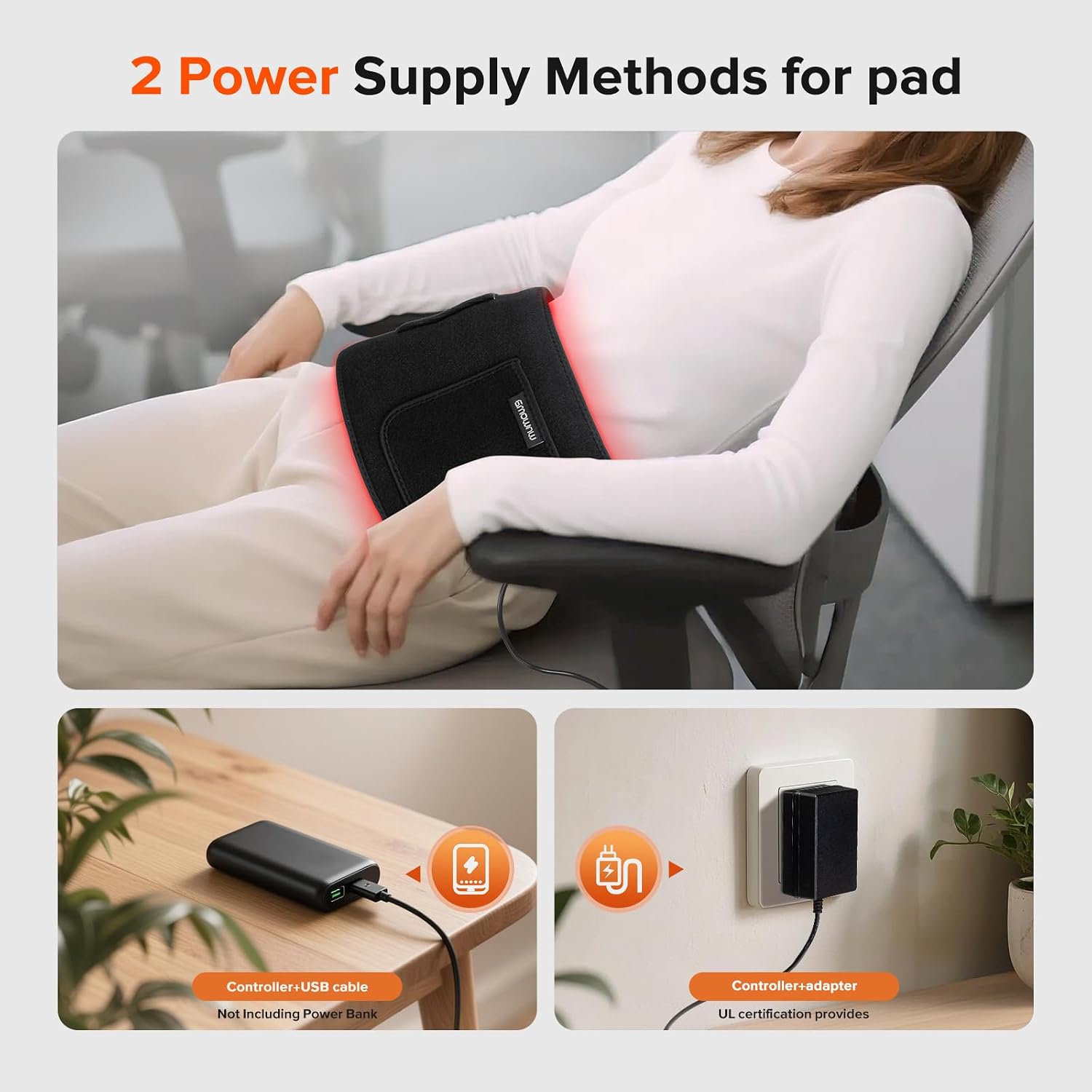 Detalle de Red Light Therapy Belt for Body — 660nm Red + 850nm Infrared with 19.6" x 8.6" Coverage