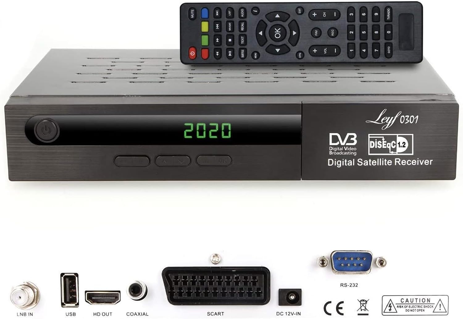 Thumbnail 1 de Leyf Satellitenempfänger HD DVB-S/S2 mit HDMI und USB – vorinstallierte Astra/Hotbird/Türksat, inkl. HDMI-Kabel