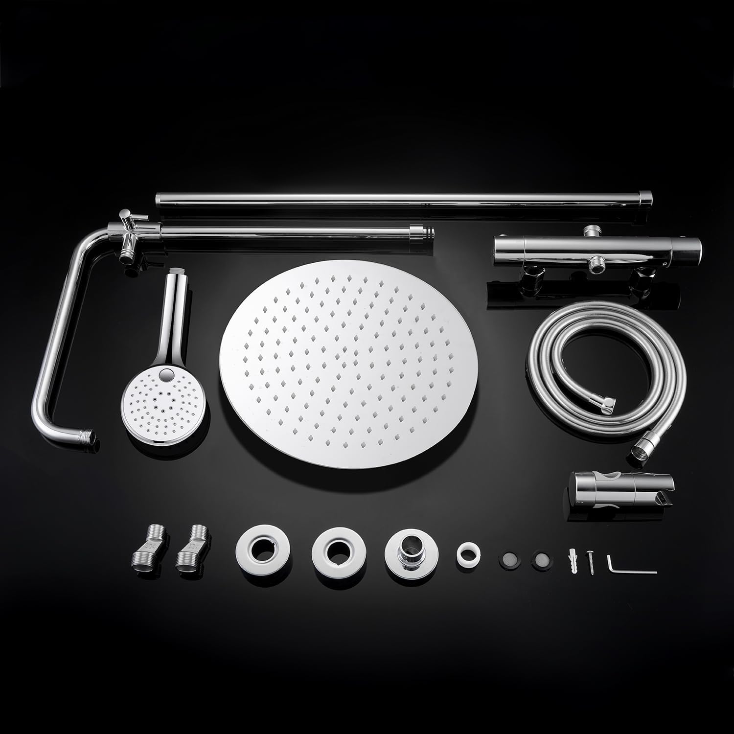 Thumbnail 6 de JOHO Edelstahl Duschset mit Thermostat, Regendusche 25 cm (D25) und Handbrause