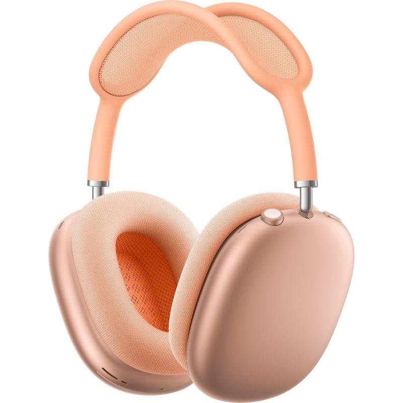 Detalle de AirPods Max 2 de Apple: auriculares inalámbricos over-ear con ANC USB-C y acabado naranja
