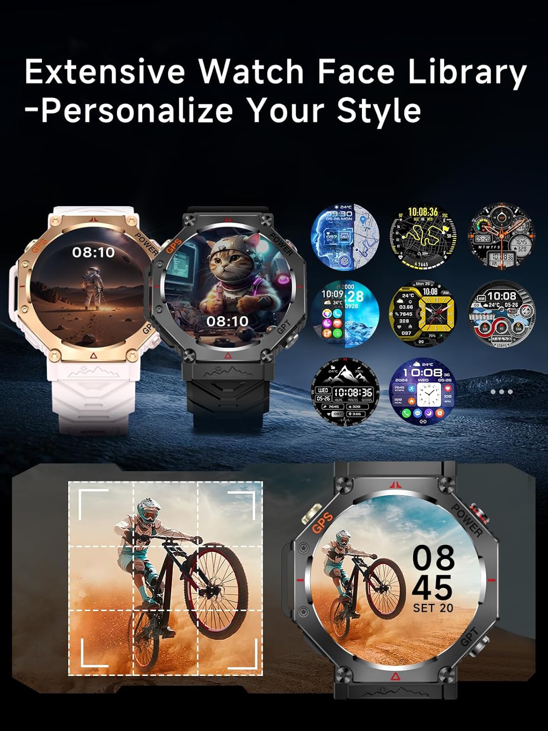 Thumbnail 3 de Rmana Montre Connectée Homme avec GPS