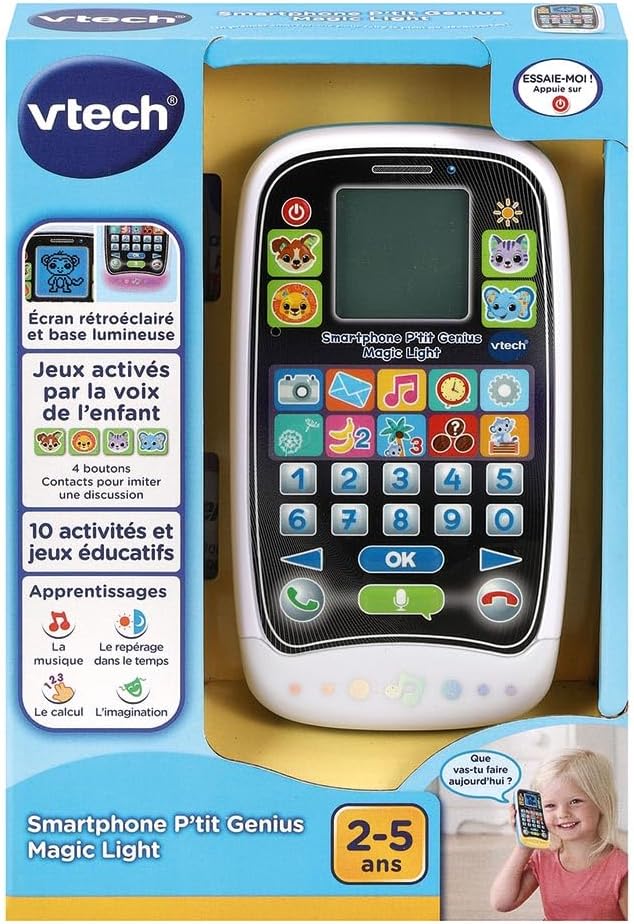 Thumbnail 2 de VTech Smartphone P'tit Genius Magic Light – Téléphone jouet lumineux et éducatif pour enfants de 2 à 6 ans