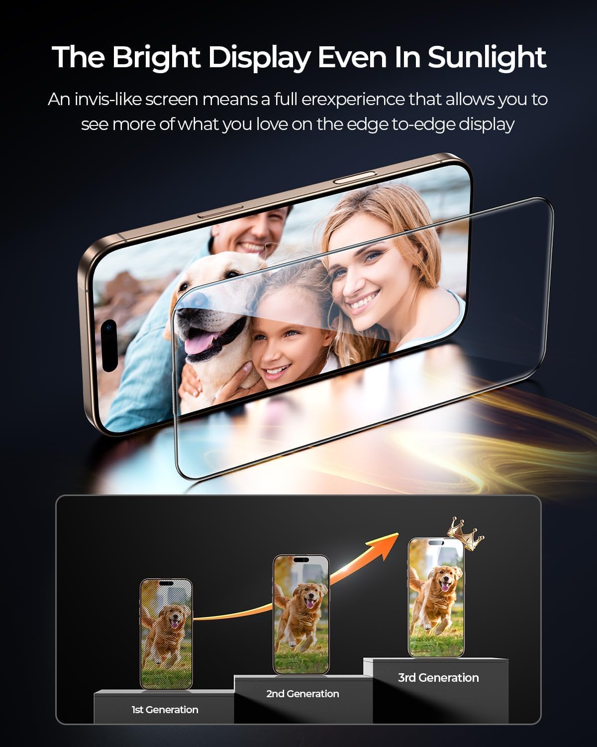 Thumbnail 6 de MRGLAS 4-Pack Privacy Screen Protectors for iPhone 13 Pro Max, 9H+ Glass