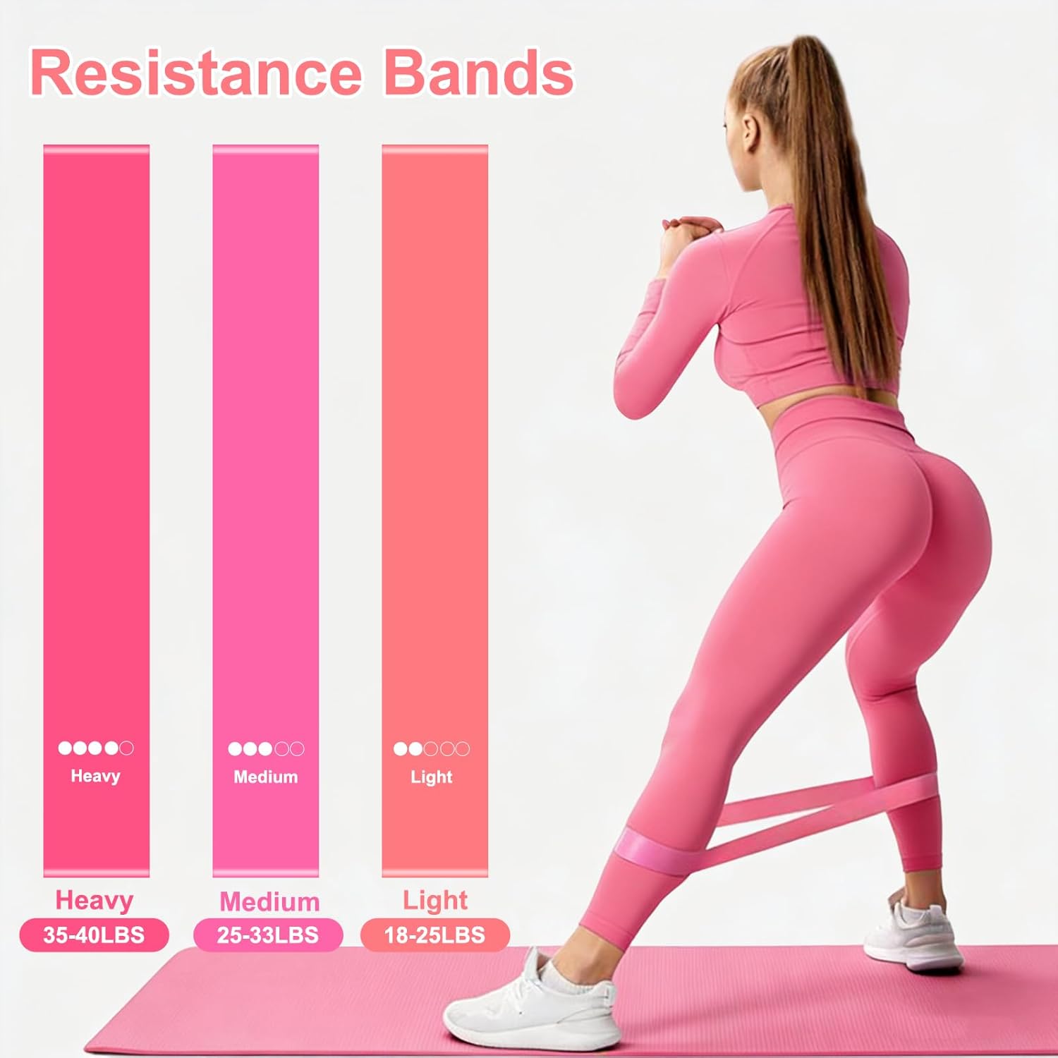 Detalle de Pilates Equipment Set for Women: Ring, Ball, and Resistance Bands for Home Workouts
