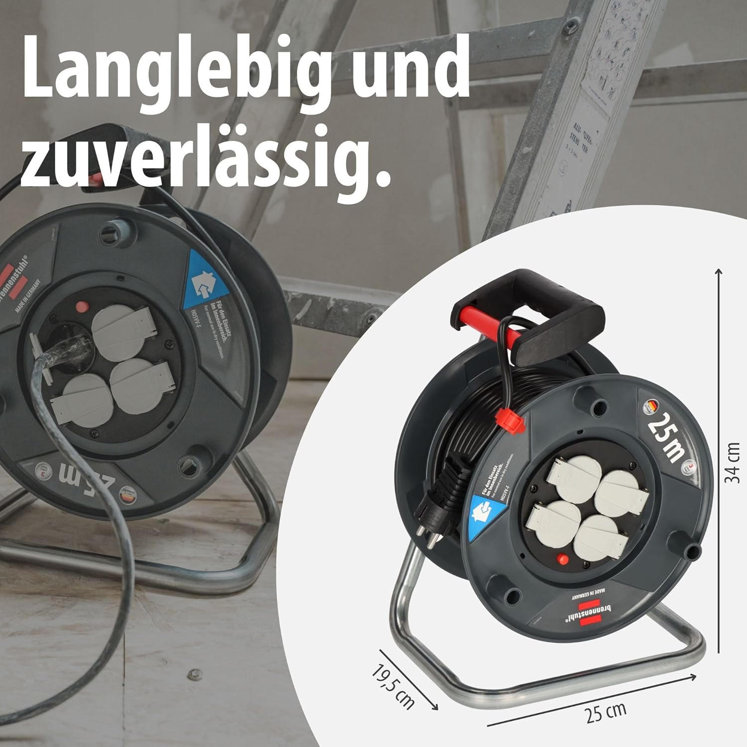 Thumbnail 6 de Brennenstuhl Garant V2 Kabeltrommel 25 m – Robust, zuverlässig und made in Germany