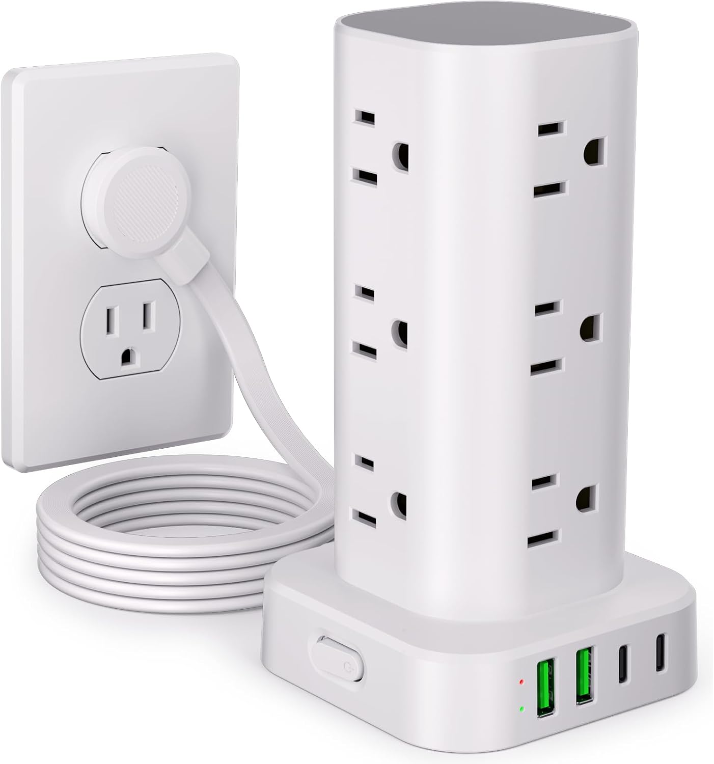 Detalle de UWIWUTEI Power Strip Tower 12 outlets ๐