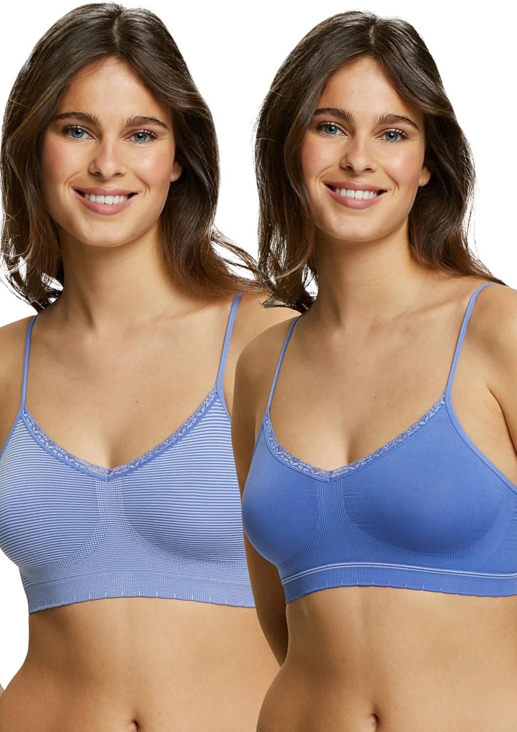 Thumbnail 6 de Billet Doux Zen Attitude : Lot de 2 Brassières sans Armatures – uni + rayé, Femme