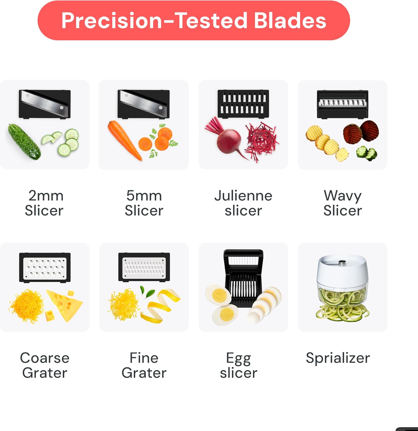 Detalle de Fullstar Pro FUL-FGS-M007-01-AA1US 11-in-1 Mandoline Slicer, White