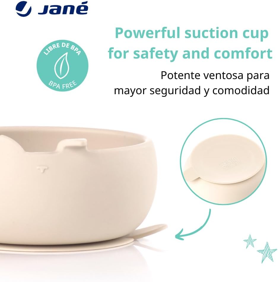 Thumbnail 2 de Jané Bol et Cuillère en Silicone avec Ventouse – Ensemble sans BPA, beige