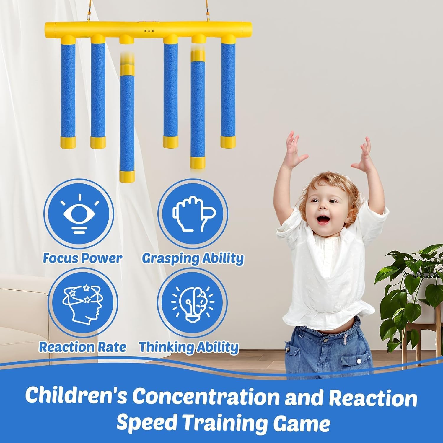 Thumbnail 3 de Catching Sticks Game Hand Speed Challenge Toy (3 Speed Reaction Sticks) for Adults & Kids