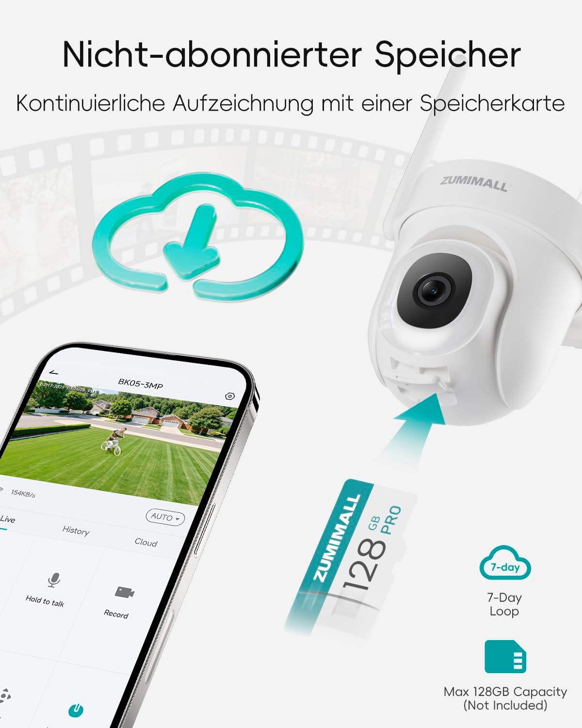 Thumbnail 1 de ZUMIMALL Überwachungskamera Außen 3 MP PTZ