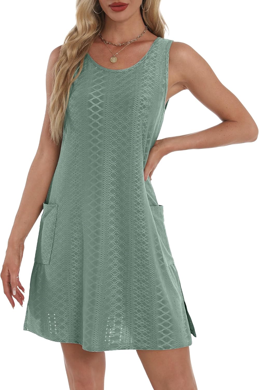 Detalle 2 de BKRIVE Coverup Tank Dress with Pockets