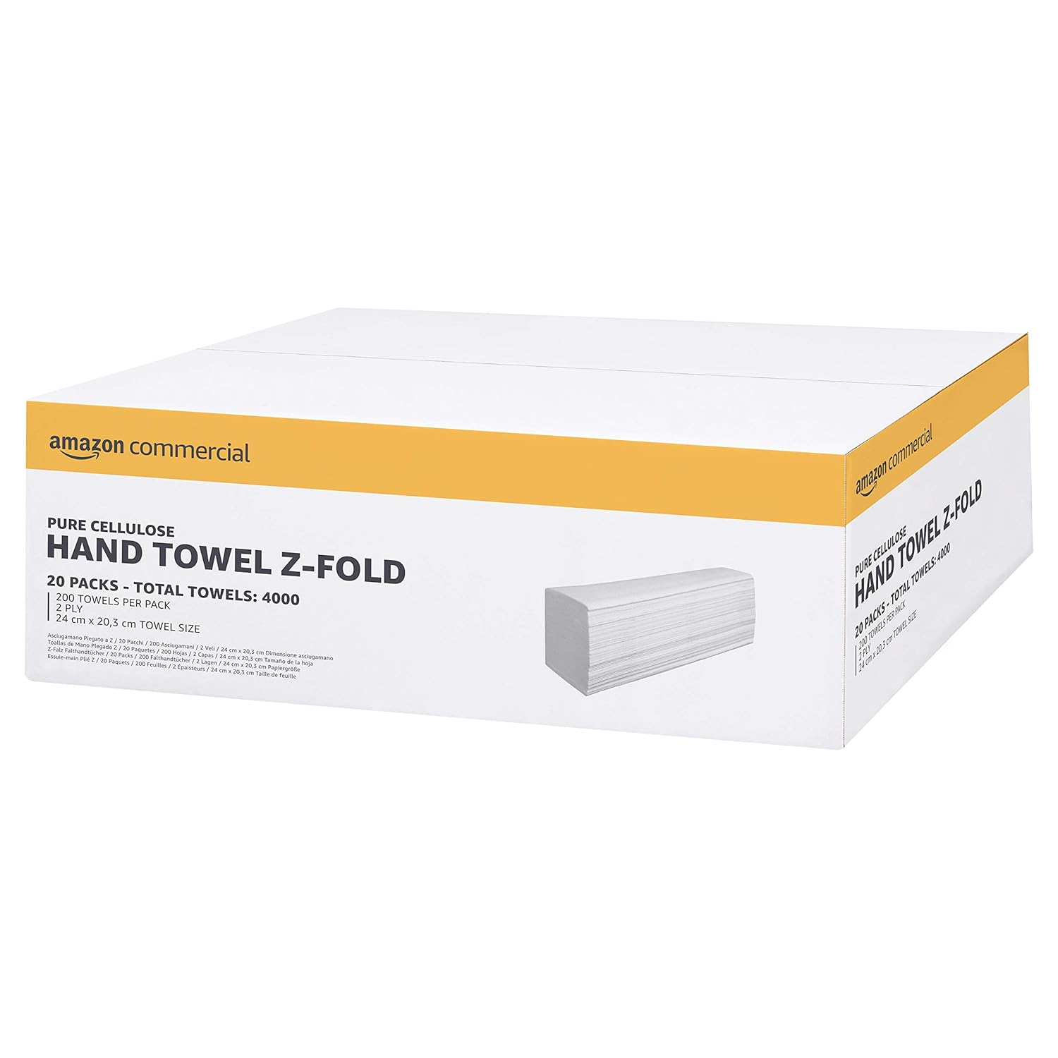 Detalle de AmazonCommercial Multifold Z-Fold 4,000 sheets paper towels 🧻