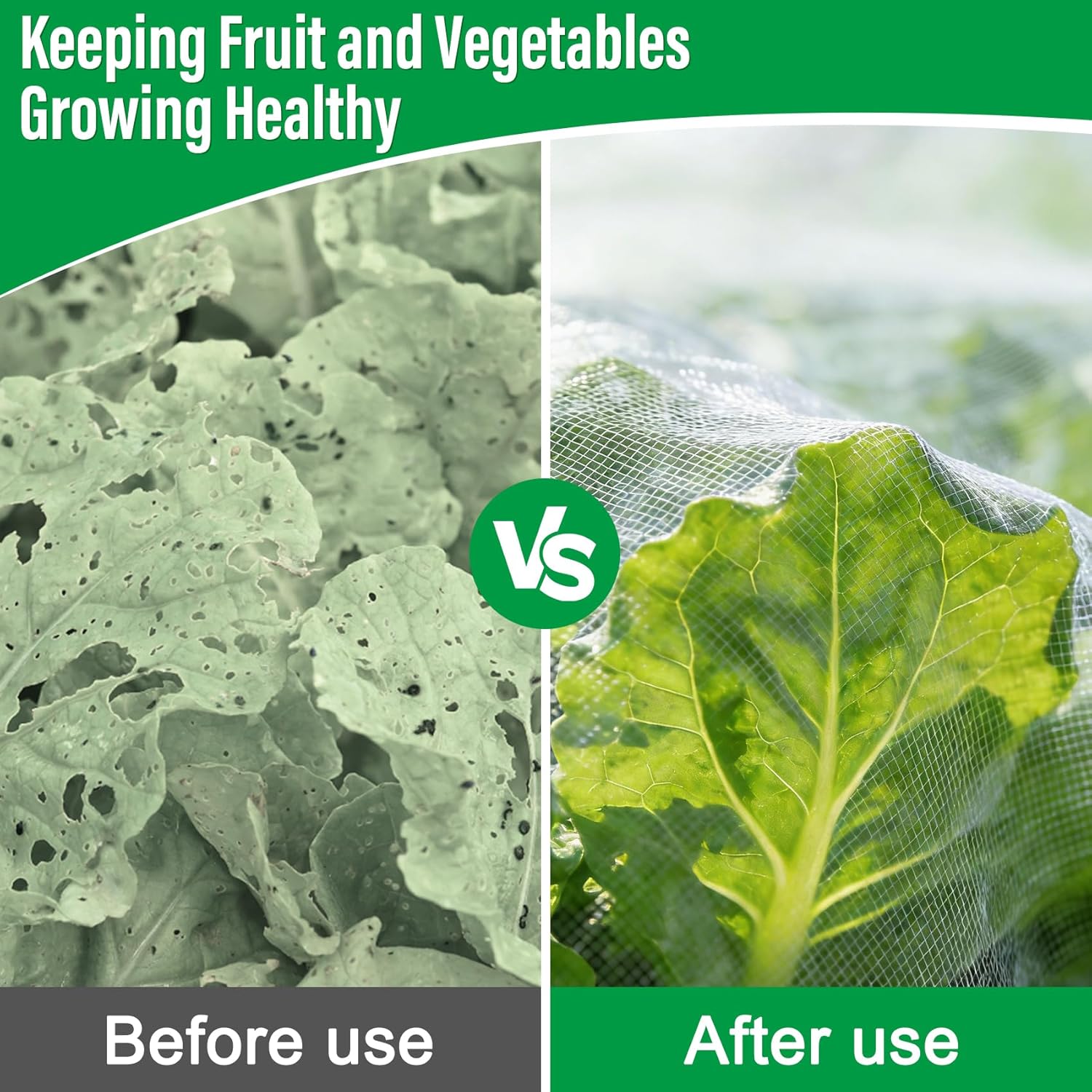 Thumbnail 4 de 2.5x3M Insect Netting for Vegetables: 3-in-1 Garden Protection Pack