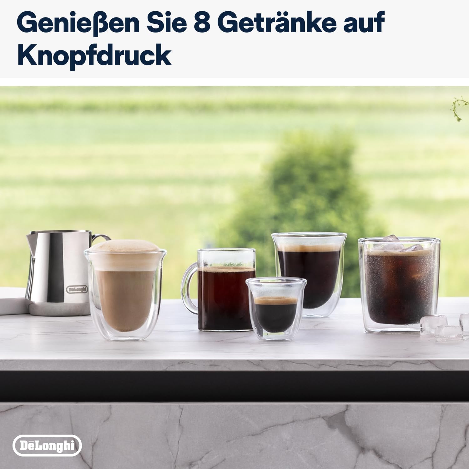 Thumbnail 5 de De’Longhi Rivelia EXAM440.35.B – Kaffeevollautomat mit Milchaufschäumer, 8 One-Touch-Getränke