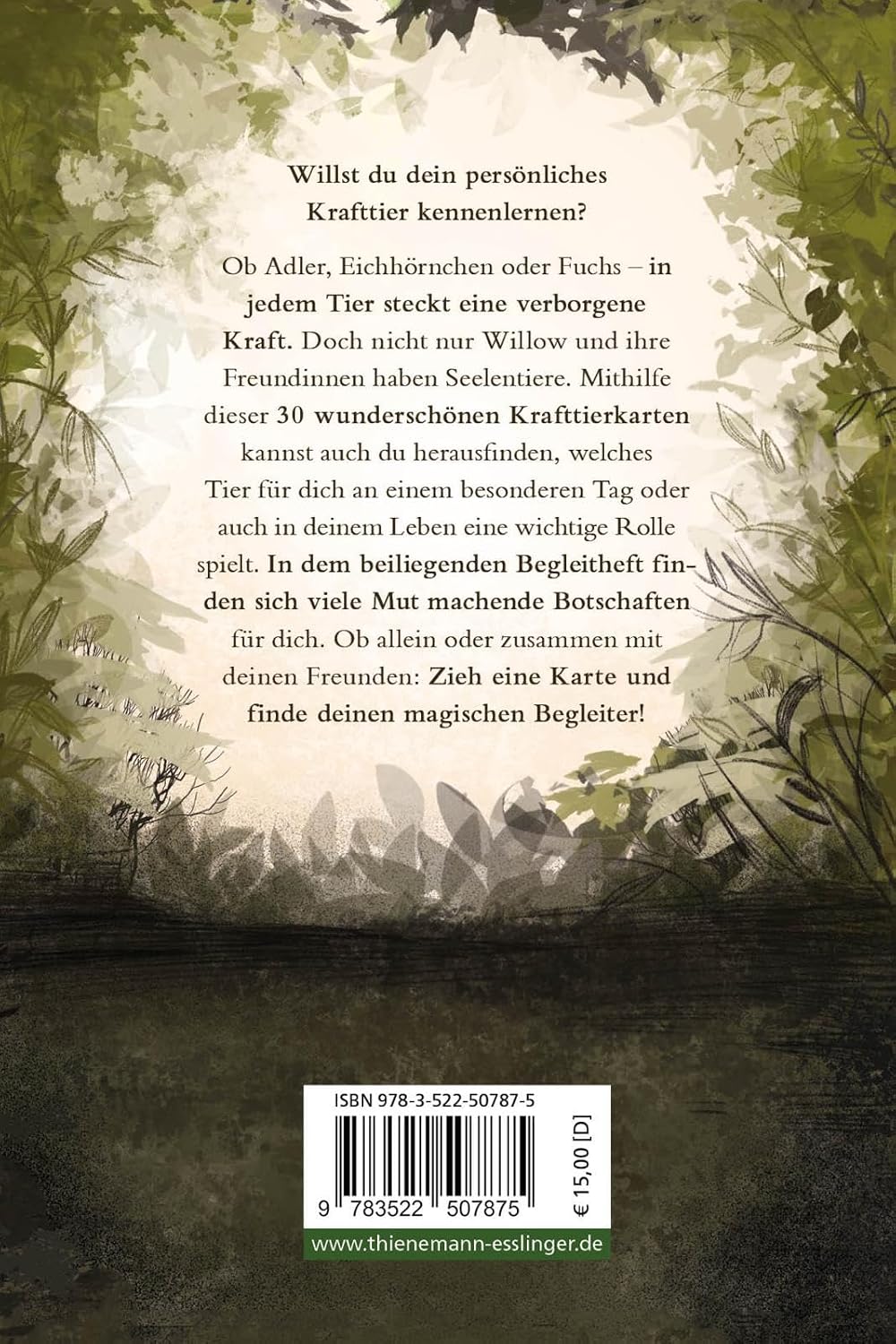 Detalle 2 de Ein Mädchen namens Willow: Krafttiere – kortlek med 30 kort och följehäfte för barn