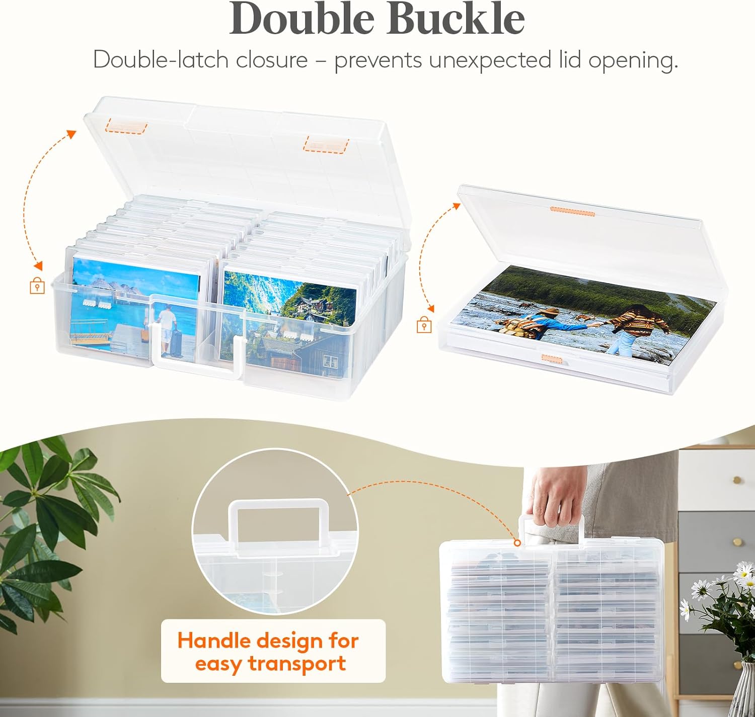 Detalle 2 de Lifewit 16 Pcs Photo Storage Box – Acid-Free, Large Capacity, Stackable with Labels