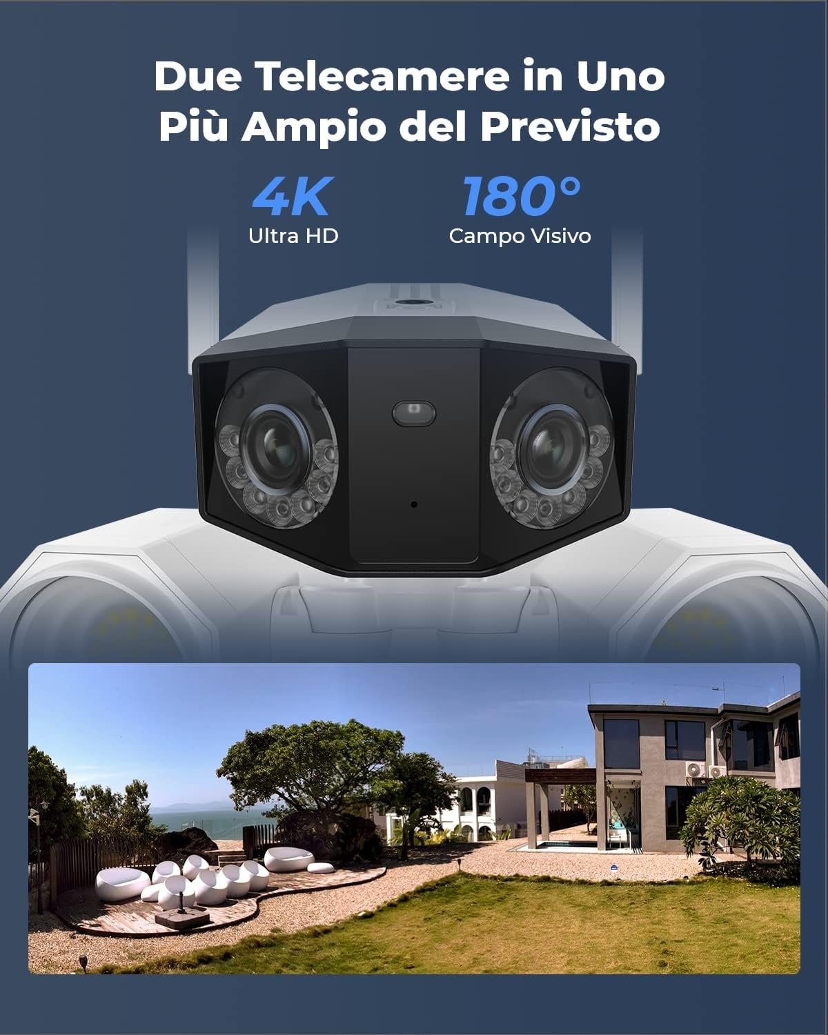 Thumbnail 1 de Reolink Telecamera Wi‑Fi 4K esterna con doppio obiettivo 180° e Duo Floodlight