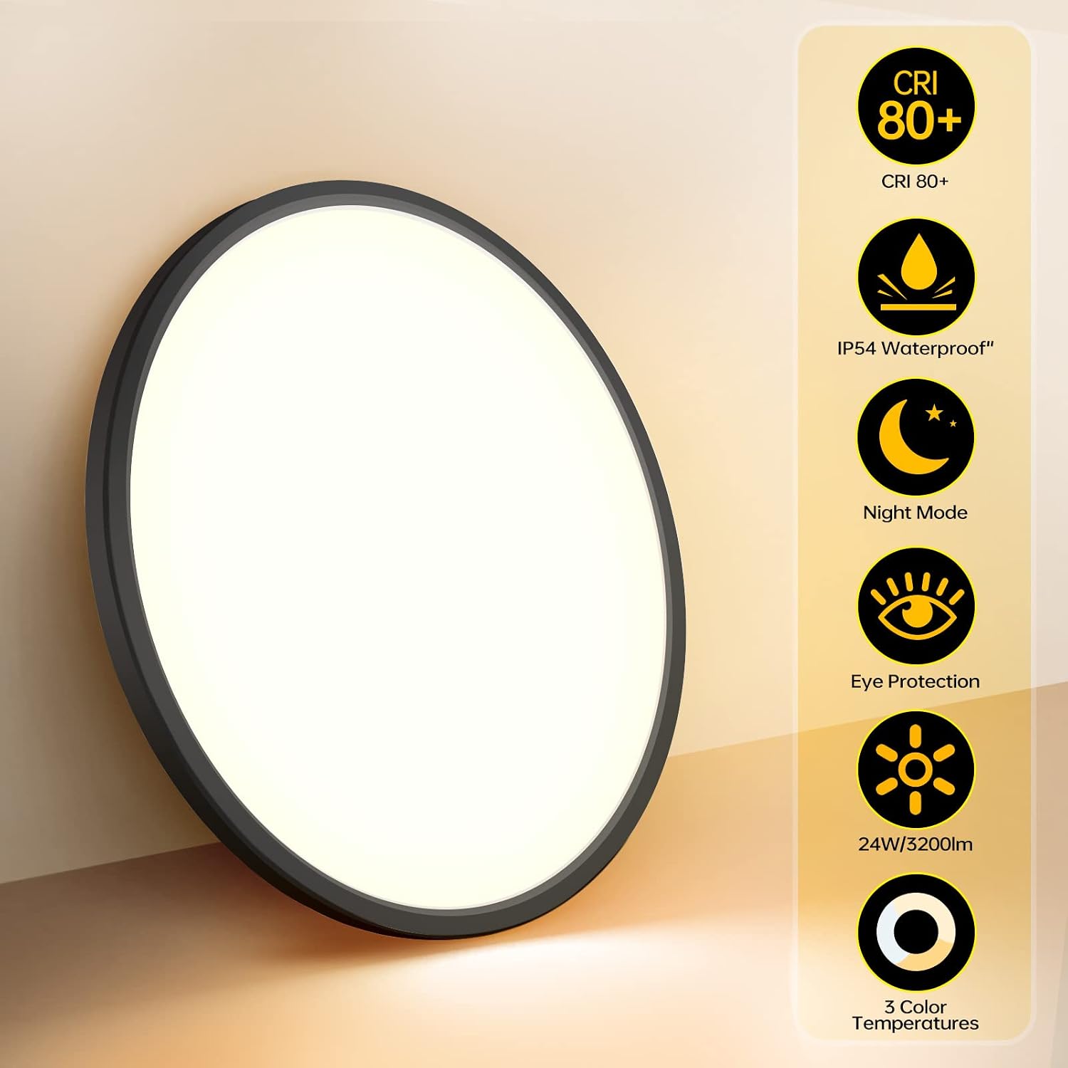 Thumbnail 1 de Aisutha LED Deckenleuchte 24W mit Fernbedienung, dimmbar und IP54