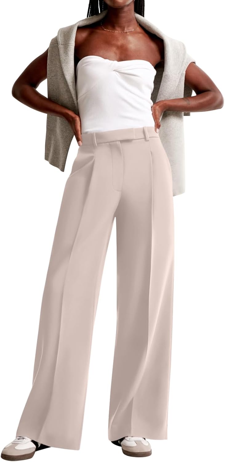 Detalle 1 de NIMIN Women's Wide-Leg Work Pants, 92% Polyester