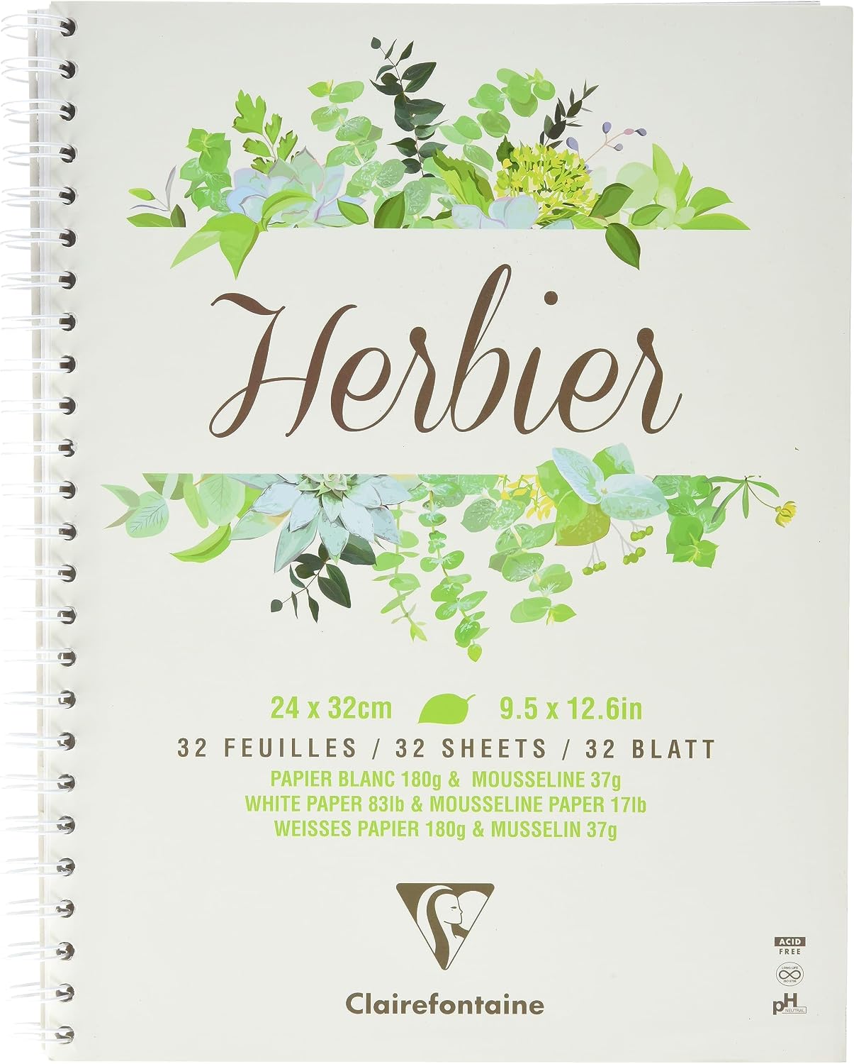 Cahier spiralé Clairefontaine 975180C 32 feuilles