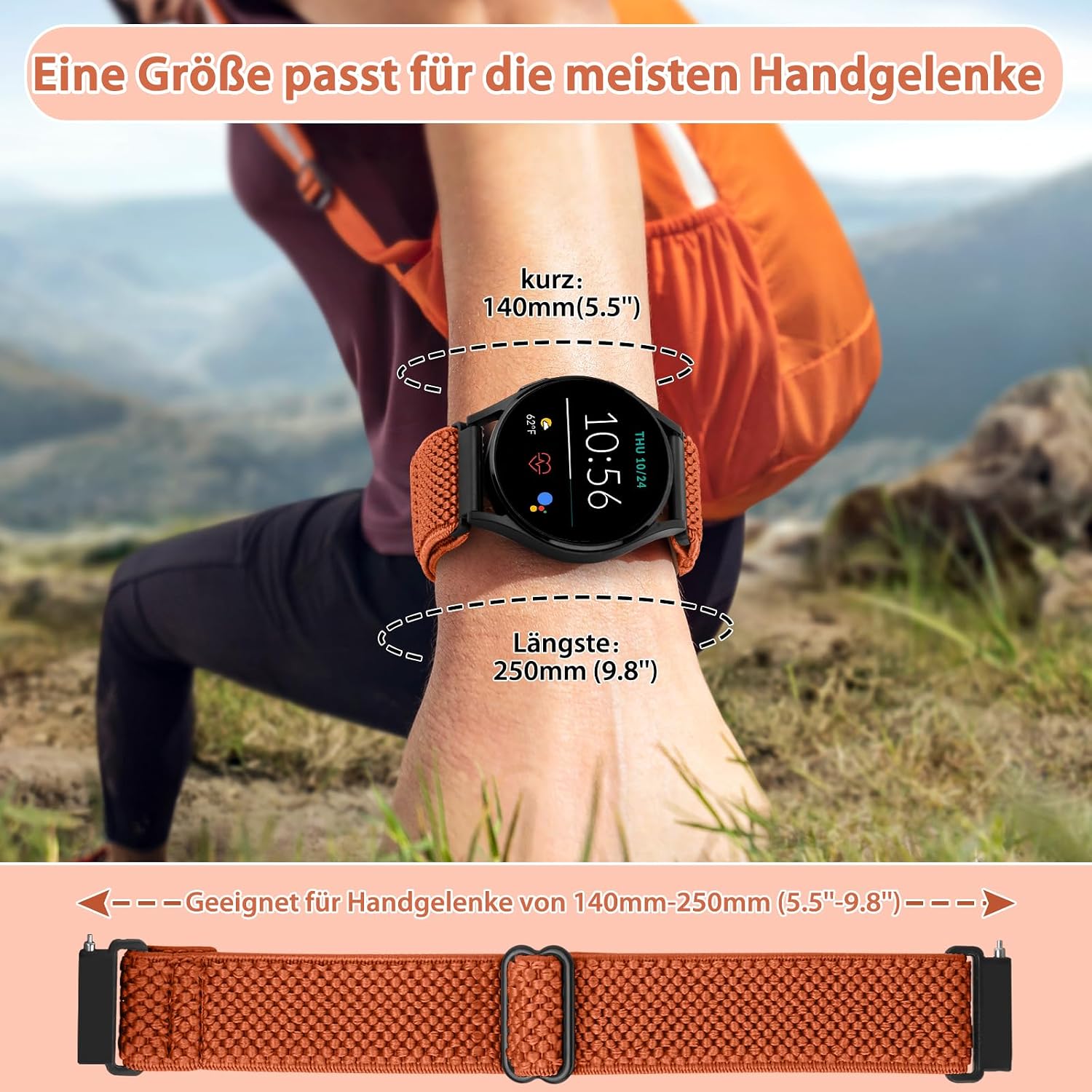Thumbnail 4 de SHIJZWD Elastisches Uhrenarmband 18mm