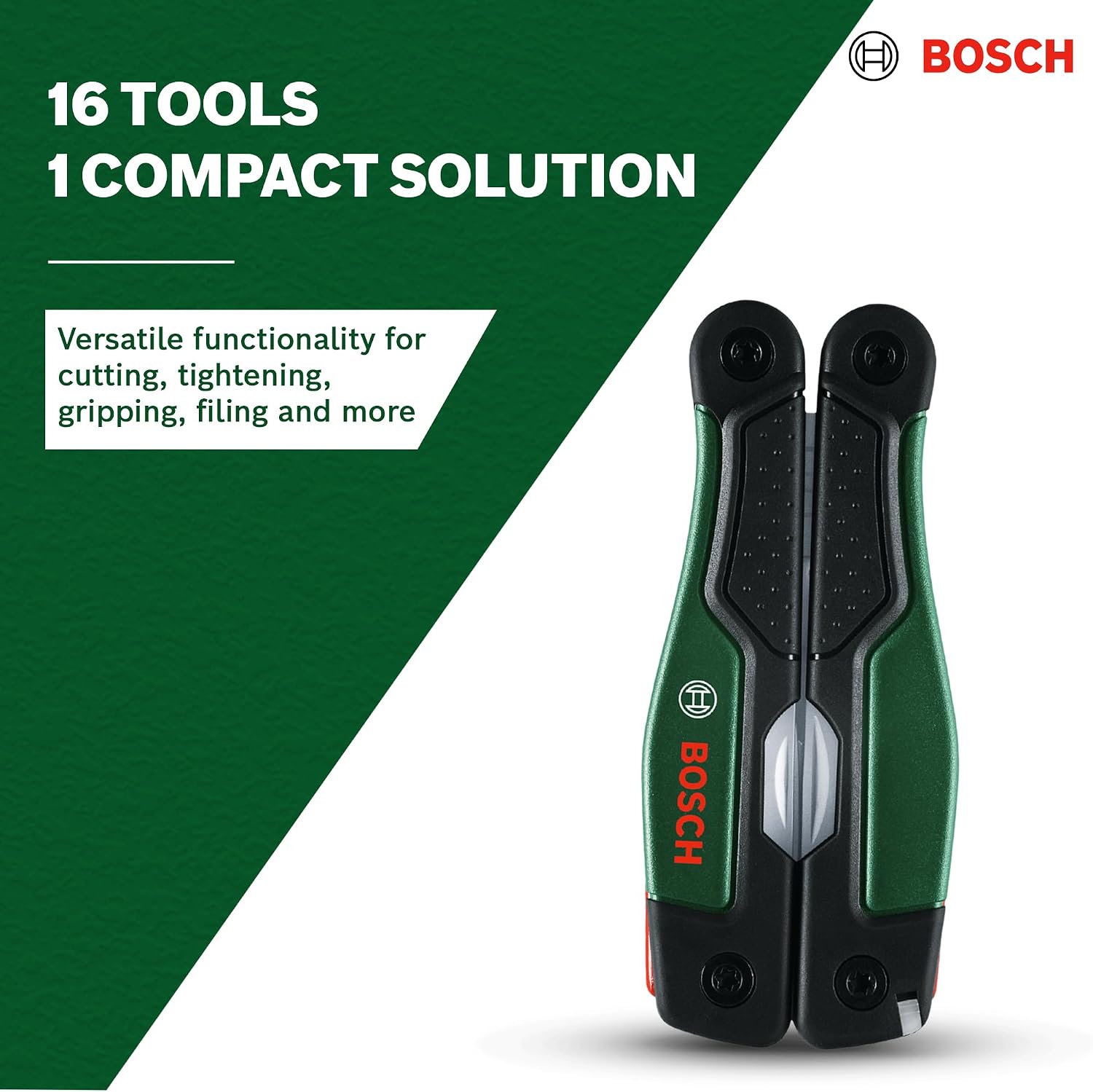 Detalle 2 de Bosch 16-in-1 Multitool, Stainless Steel Hand Tool with Locking Function
