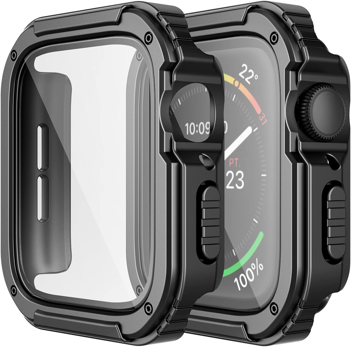Thumbnail 6 de Adepoy 2-Pack Rugged Case for Apple Watch Series 10 42mm (with Tempered Glass Screen Protector)