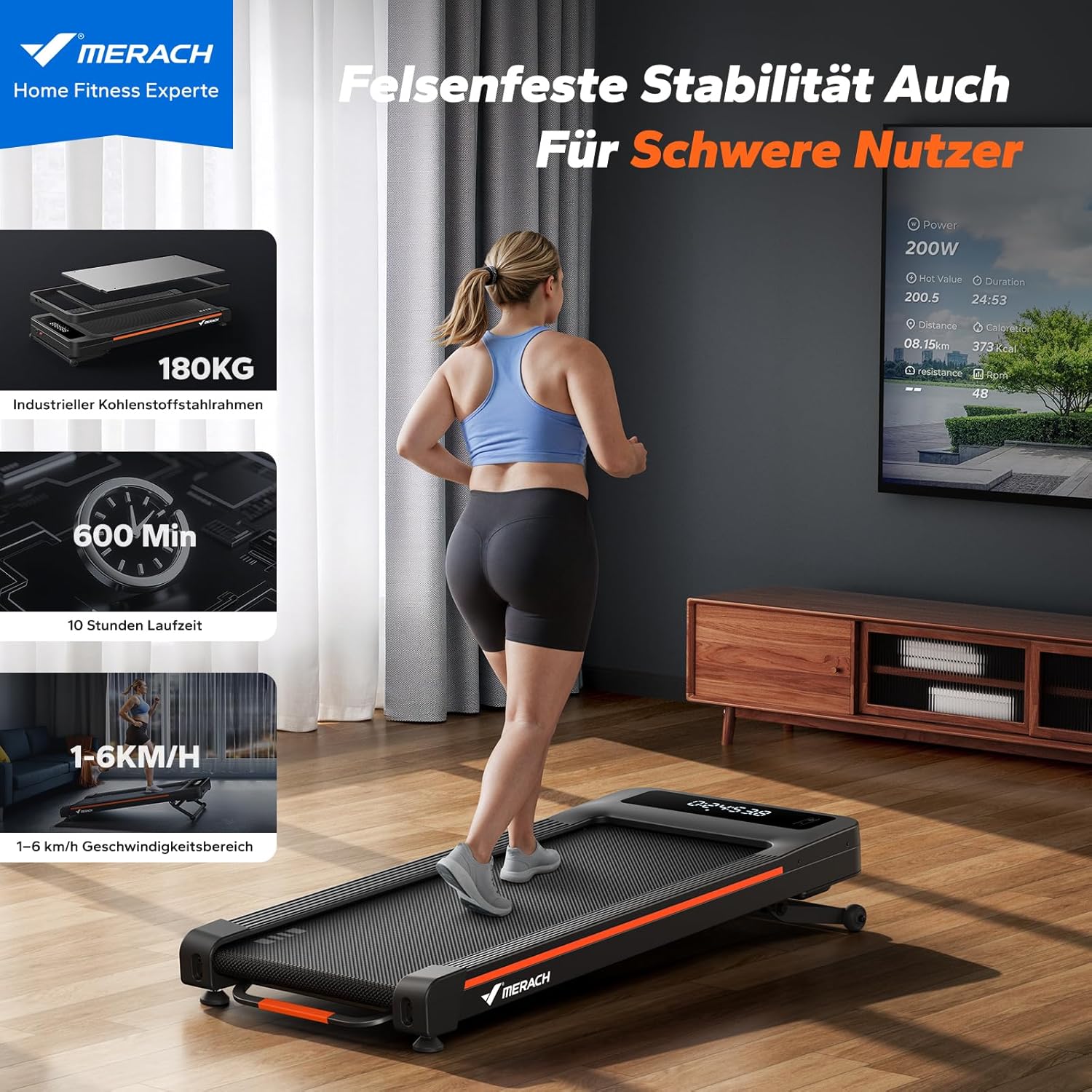 Thumbnail 1 de MERACH Walking Pad 42 cm Laufband