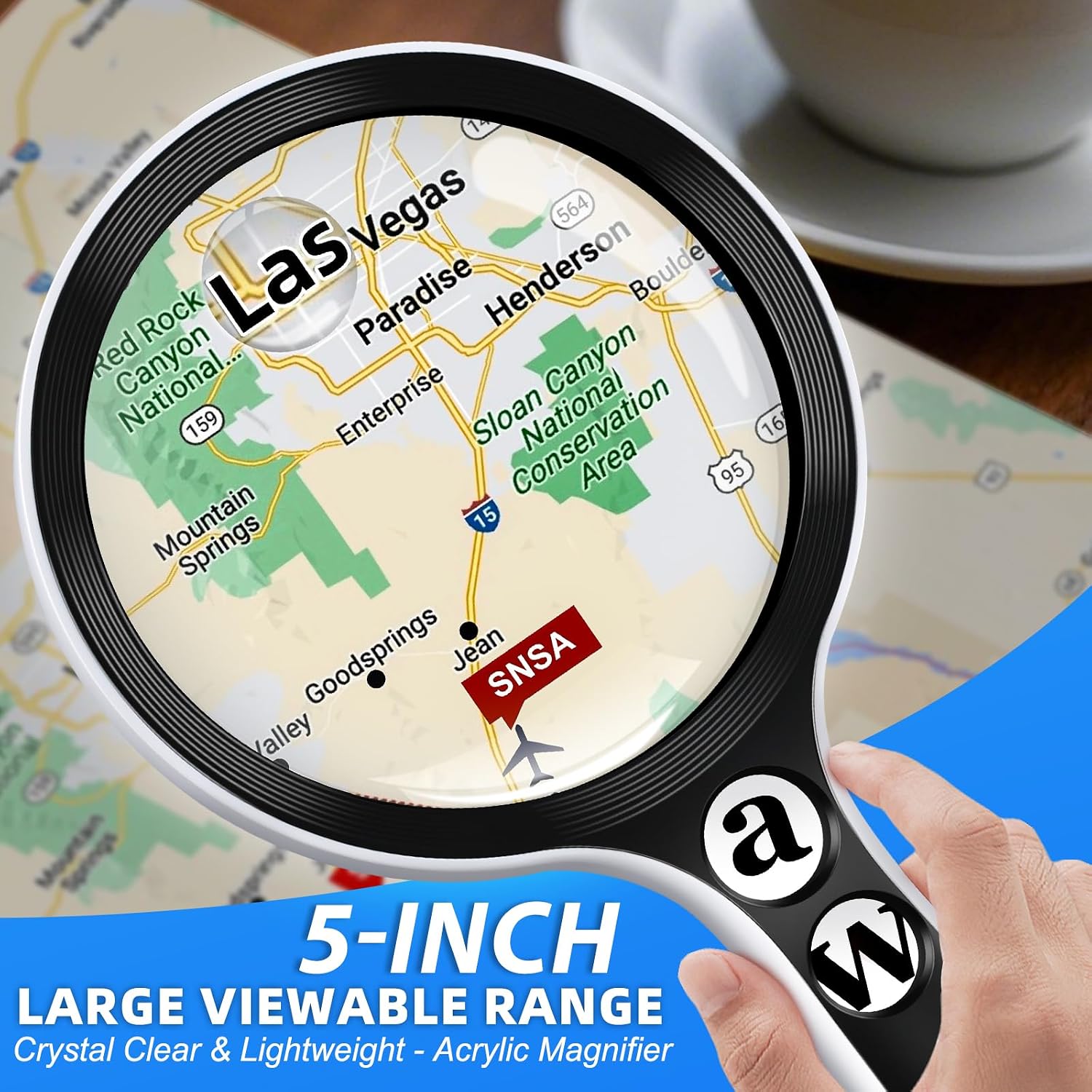 Detalle 2 de Lighted Magnifying Glass, 5-Inch Lens