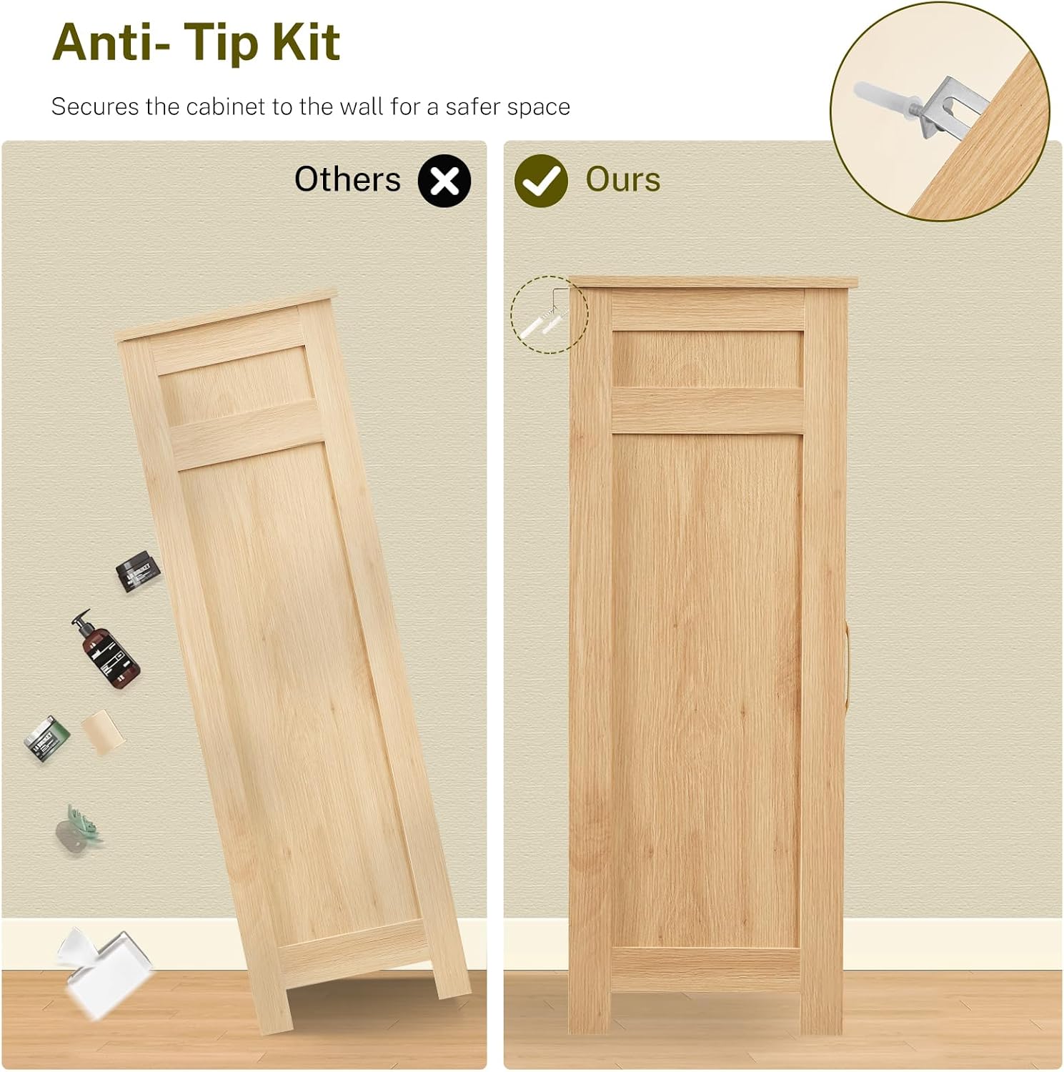Thumbnail 6 de TEENFON buffet cabinet Coffee Bar Sideboard with 3 Drawers and 2 Adjustable Shelves