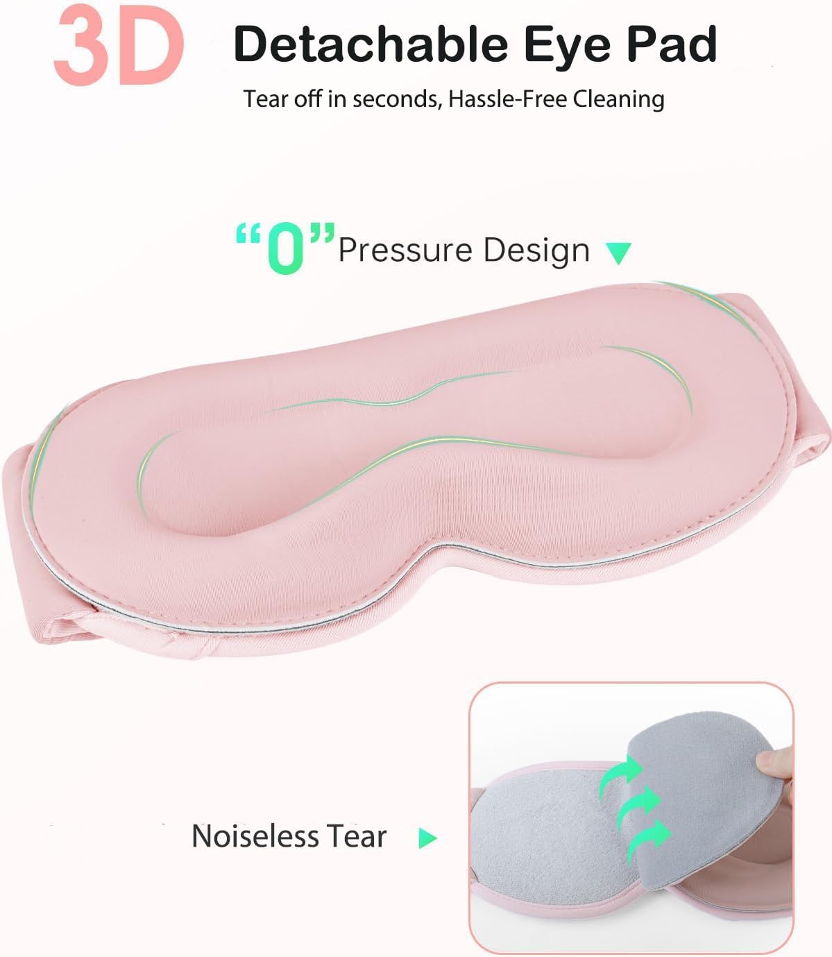 Detalle de MUSICOZY Sleep Mask Headphones (Bluetooth 5.4) with Bamboo Cotton Eye Mask