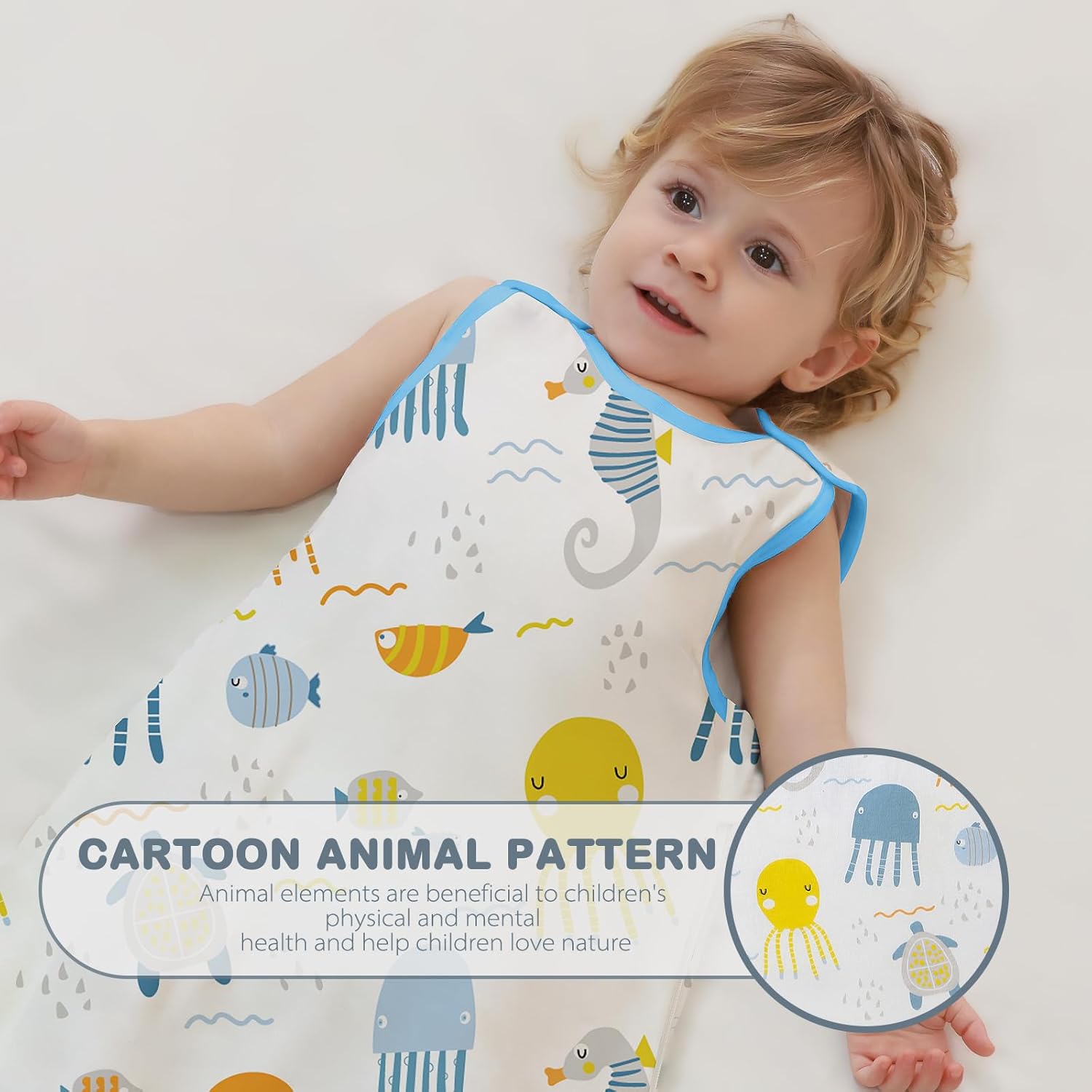 Thumbnail 2 de Mosebears Sacco Nanna in morbido cotone 0,5 tog (6-12 mesi) con doppia zip a doppio cursore