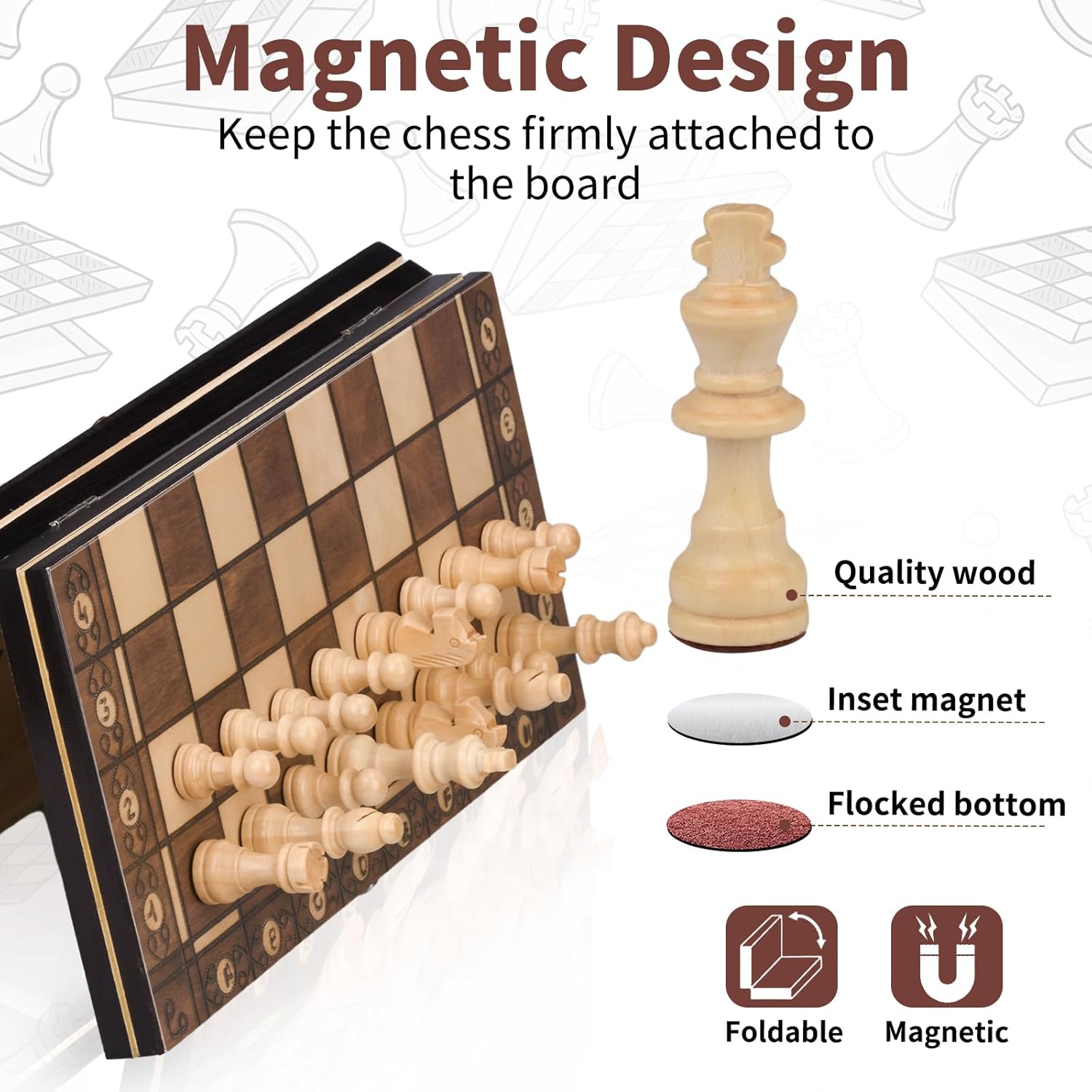 Thumbnail 3 de Schachspiel 29x29 cm magnetisch ♟