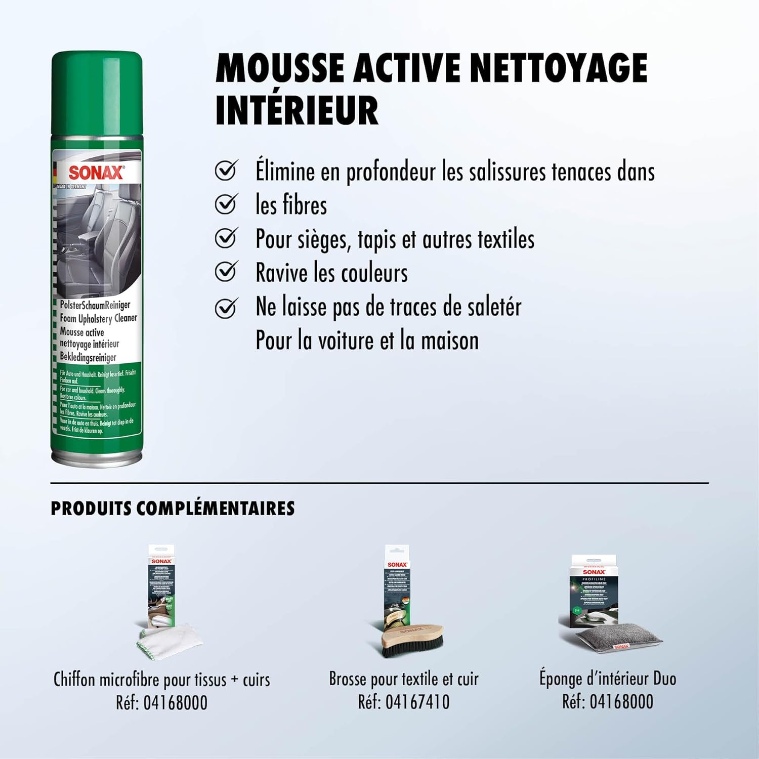 Thumbnail 2 de SONAX Mousse active nettoyage intérieur (400 ml) – nettoyage en profondeur des tissus et tapis