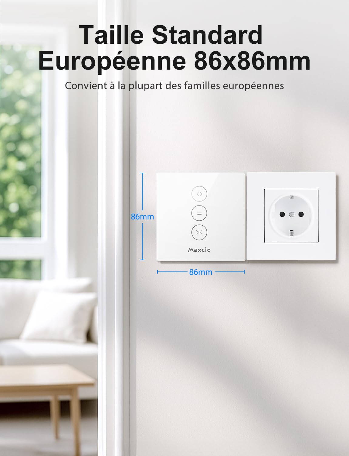 Thumbnail 6 de Maxcio Interrupteur Volet Roulant WiFi – contrôle vocal, minuterie et compatibilité Alexa/Google Home
