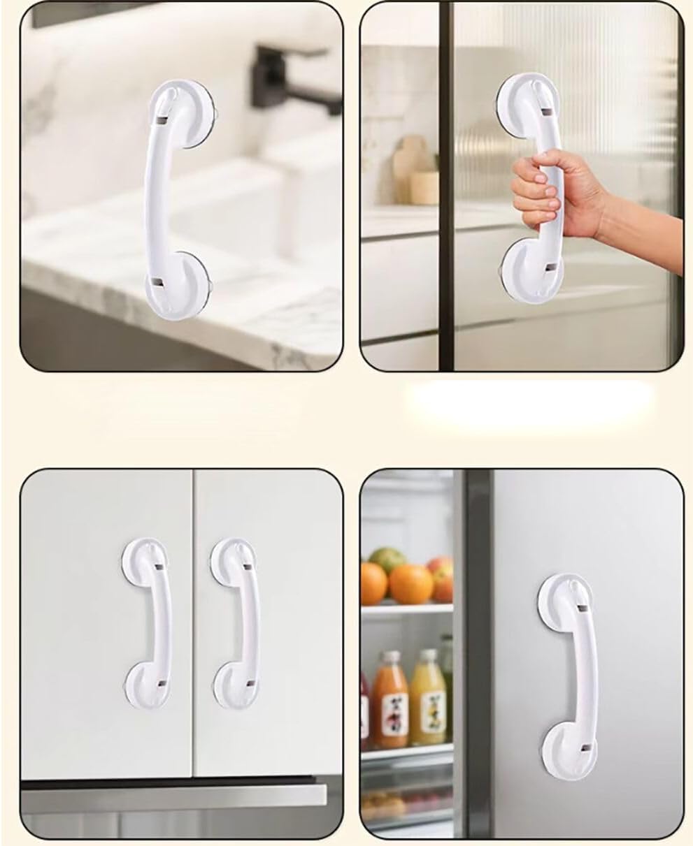 Detalle 2 de YIDELAI Saugnapf-Griff: Transparenter Glas- und Türgriff aus Silikon für Bad, Küche und Schubladen