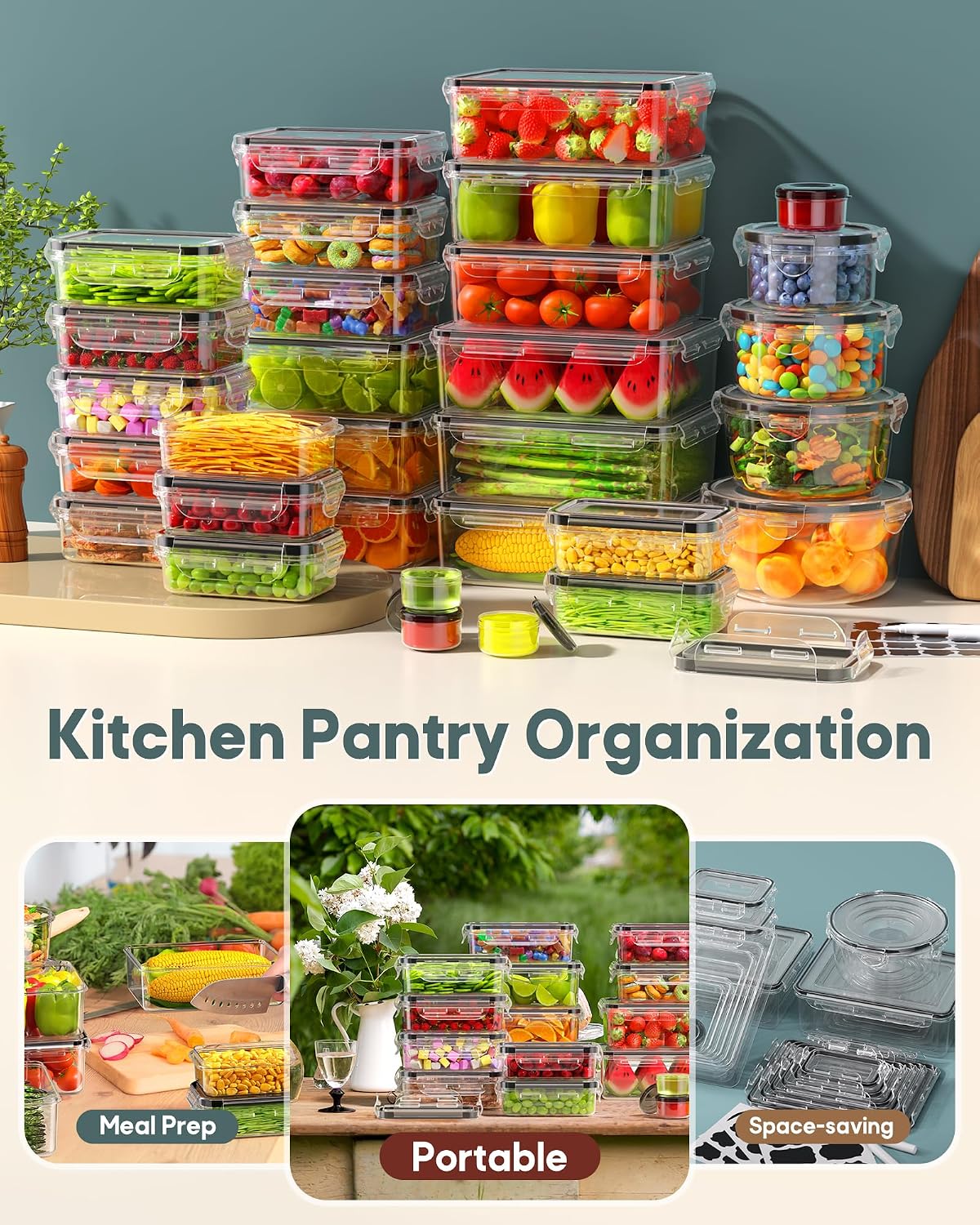 Thumbnail 6 de 70 PCS Food Storage Containers Set 🍱