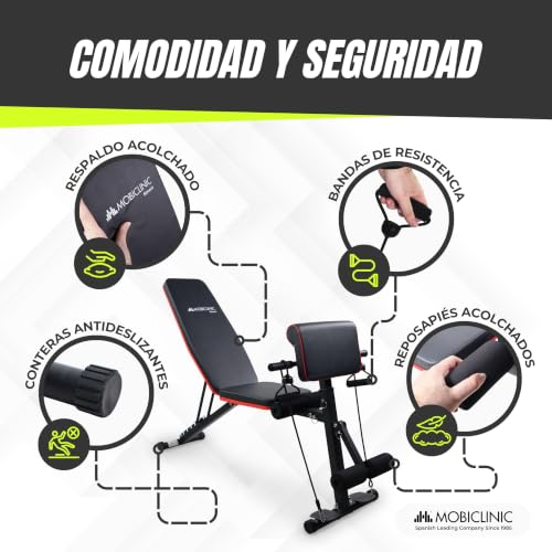 Thumbnail 6 de Mobiclinic Banco de Musculación con Cintas de Resistencia, Plegable
