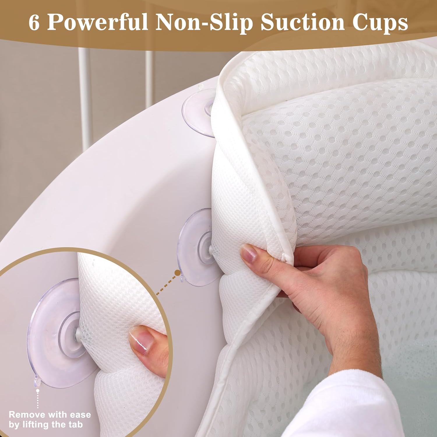 Detalle 2 de Binobella Bath Pillow Bathtub Pillow